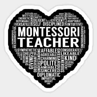 Montessori Teacher Heart Sticker